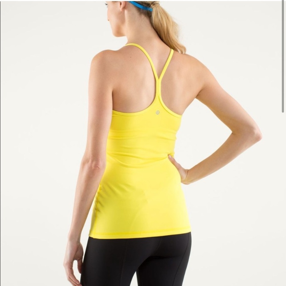 Yellow Lululemon Power Y Tank
